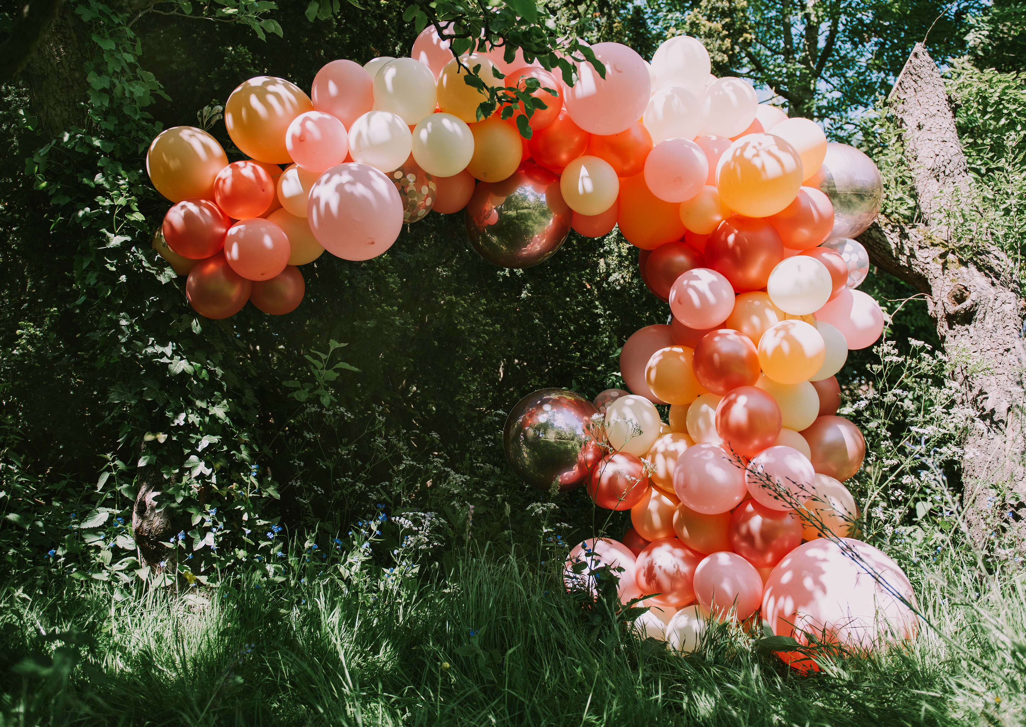 Bubblegum Balloons with Bear and Pine