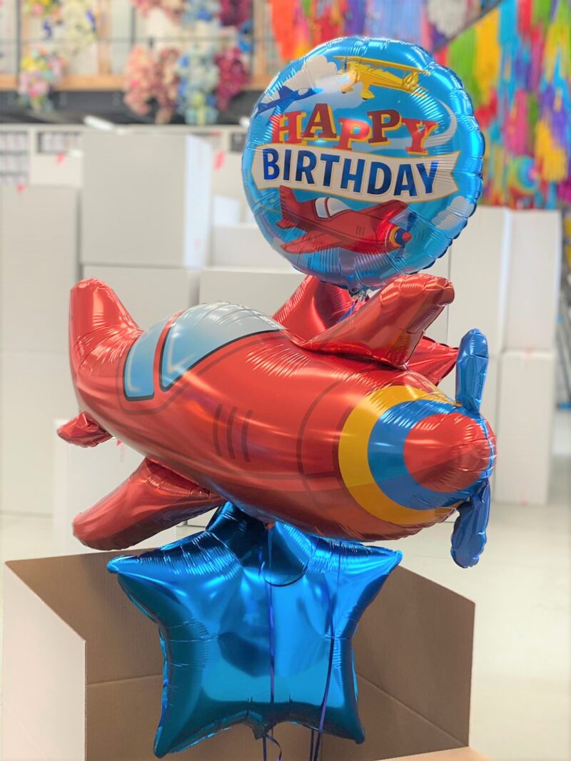 Red Plane Birthday Balloons