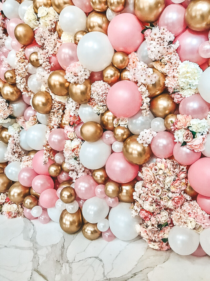 Pink Baby Shower Balloon Wall