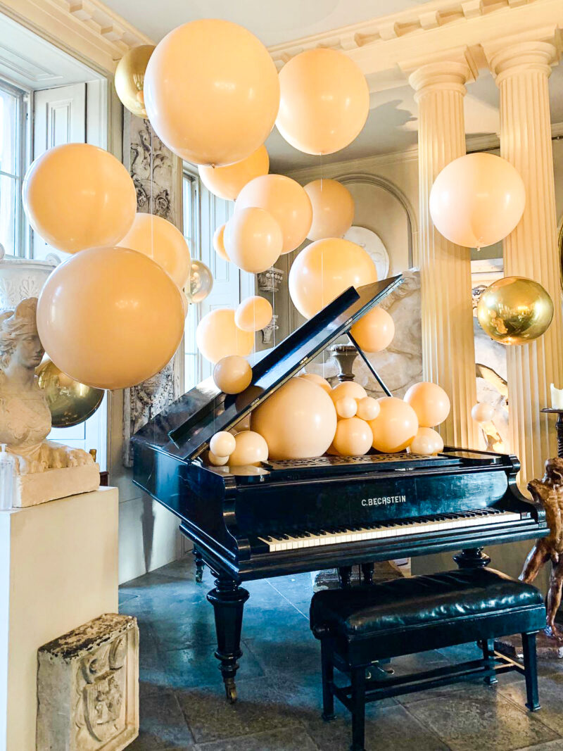 Wedding Piano Balloons Aynhoe Park