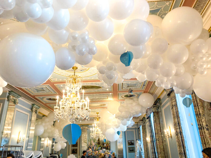 Cranberry Blue The Lanesborough Cloud Install for Baby Shower (1)