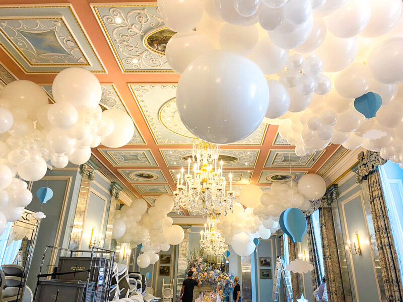 Cranberry Blue The Lanesborough Cloud Install for Baby Shower (6)