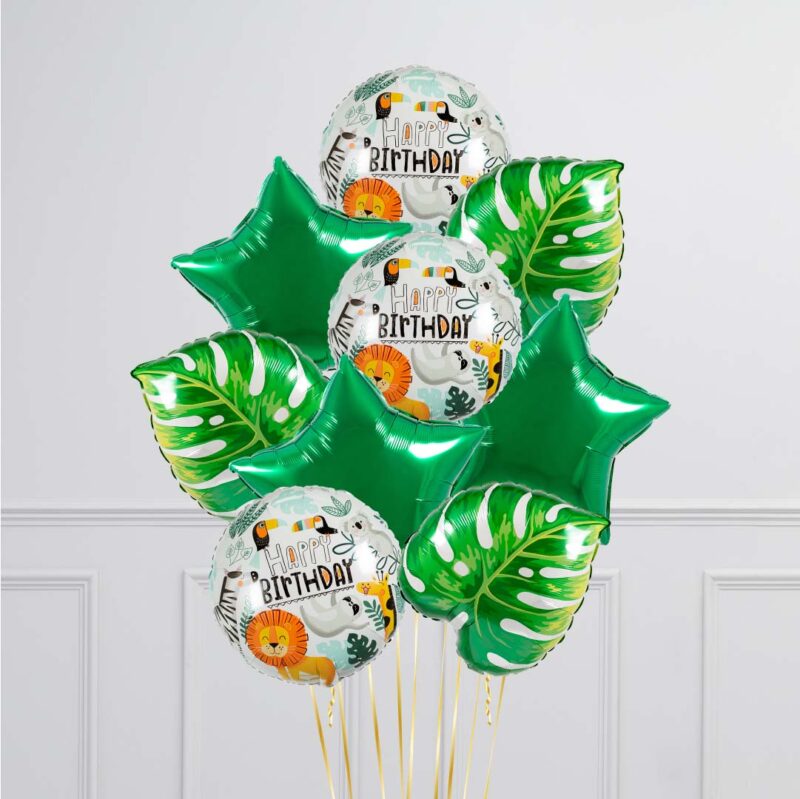 Tropical Jungle Birthday Balloon Bunch (3)