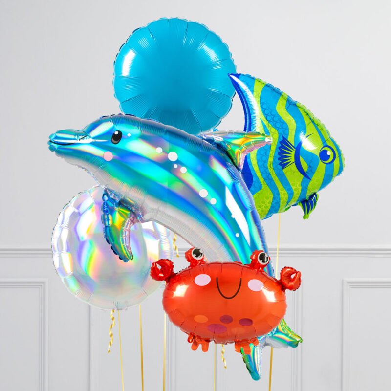 Under The Sea Dolphin Crazy Balloon Bunch