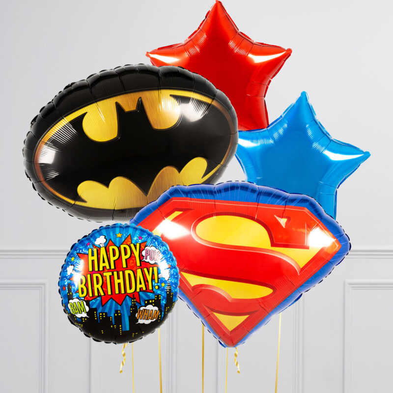 Superhero Birthday Crazy Balloon Bunch