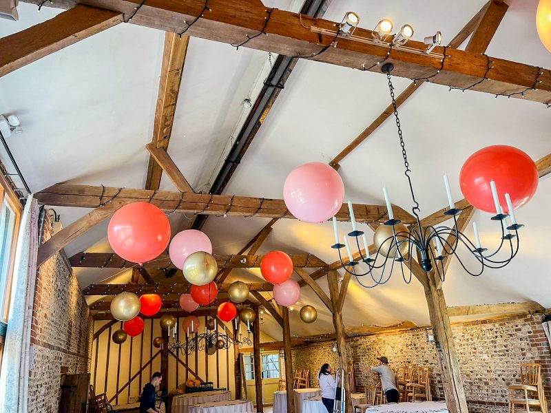 Upwaltham Barns - Pink & Coral Suspended Ceiling (2)