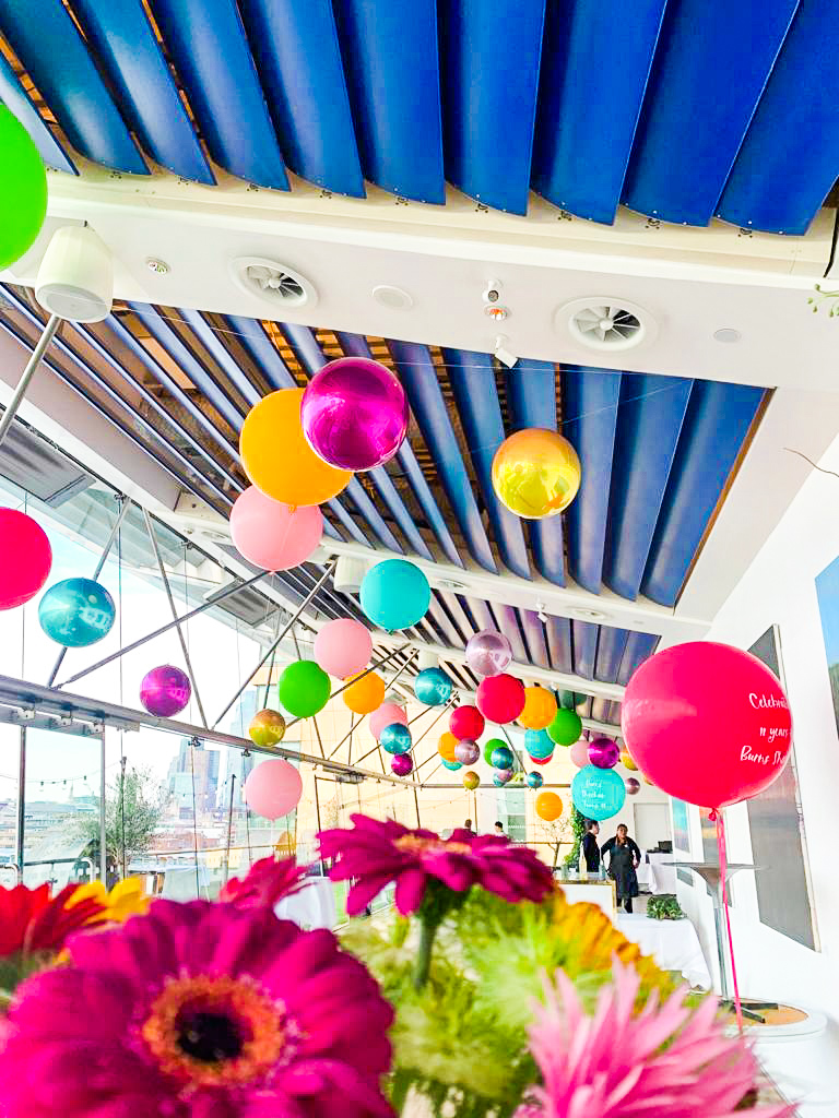 OXO Tower Rainbow Suspended Balloon Ceiling
