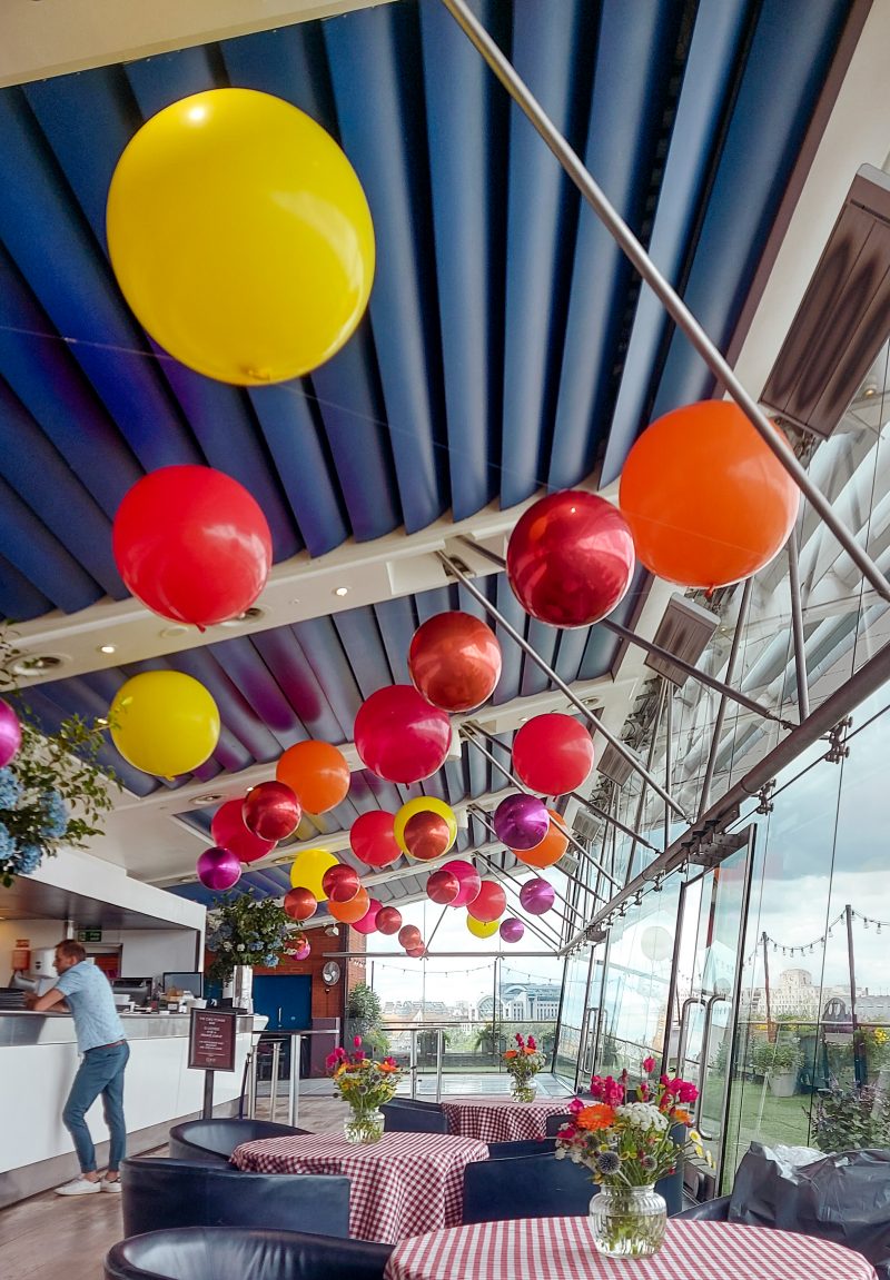 OXO tower colourful suspended ceiling