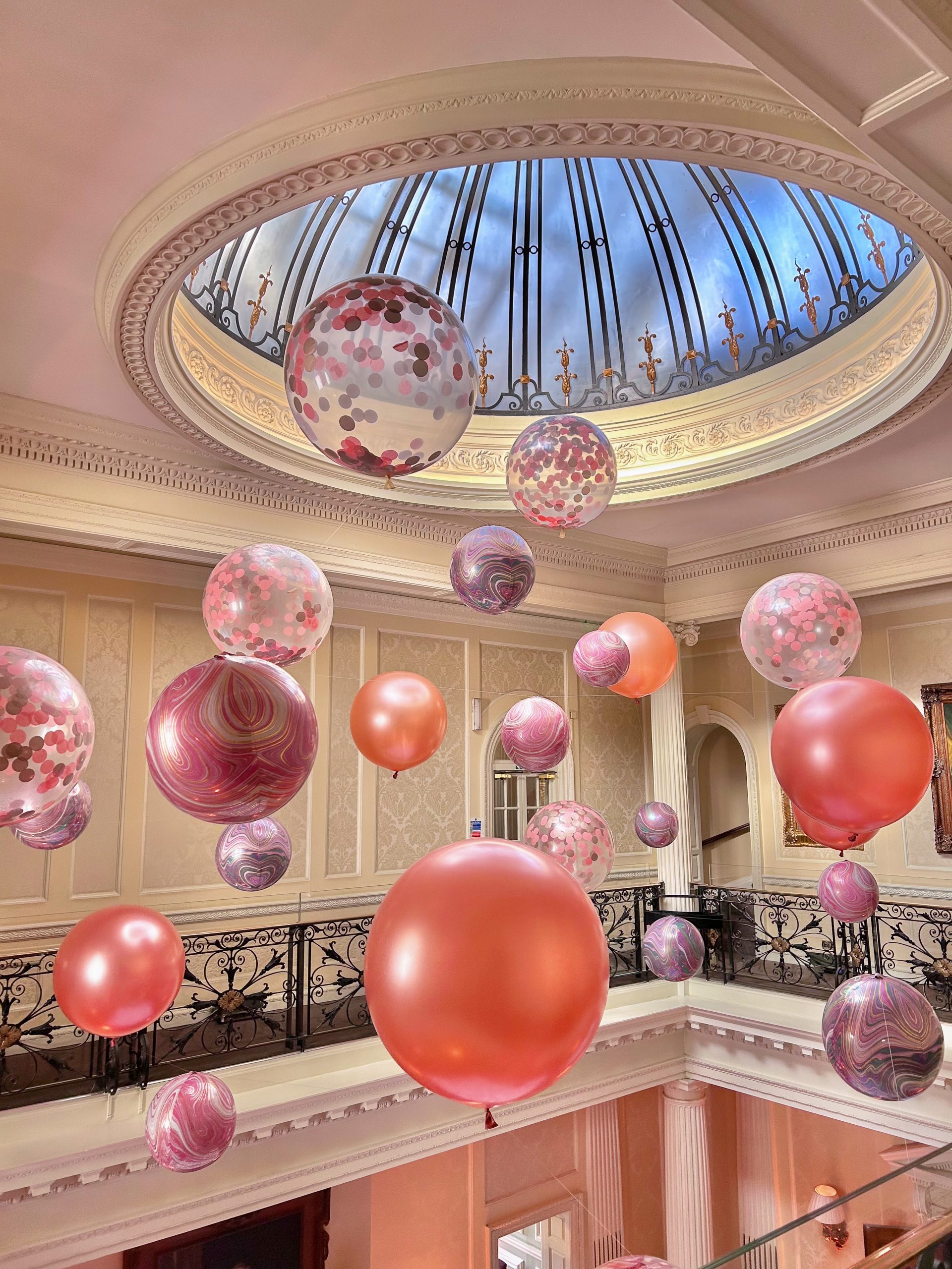 rose pink suspended ceiling