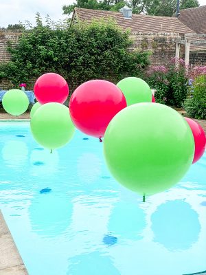 Inflated Giant Balloons London pool installation